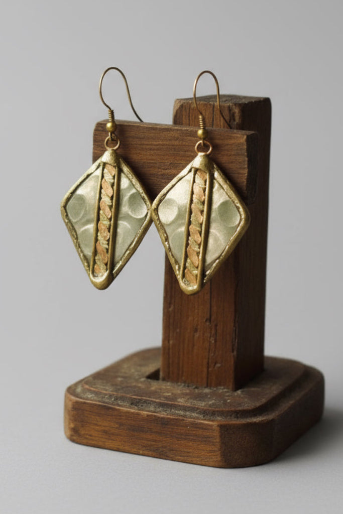 Desert Glow mixed gold and silver earrings