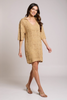 V-neck knit mini dress, flattering fit