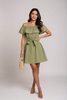 Off-shoulder ruffle dress