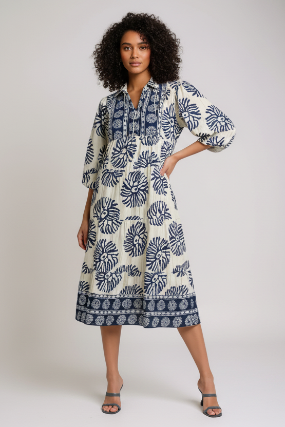 THE COASTAL ESCAPE MIDI DRESS