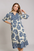 Navy tiered midi dress