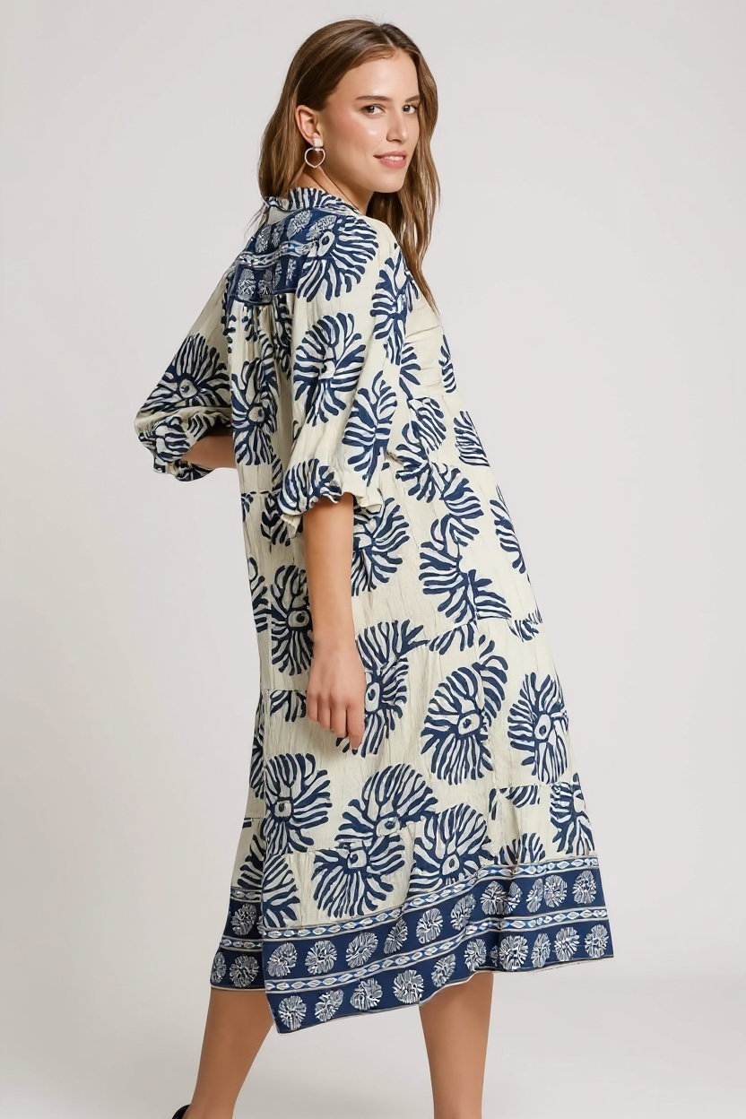 THE COASTAL ESCAPE MIDI DRESS