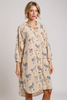 Satin zebra print midi dress, high-low hem