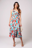 One-shoulder multi-print midi dress by Mandalay and Company