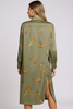 Animal print button-down midi dress cardigan