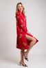 Leopard print button-down midi dress layer