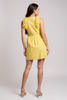 Ruffle V-neck mini dress with fit and flare shape