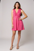 Ruffle V-neck fit and flare mini dress by Mandalay and Company