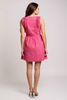 Sleeveless ruffle mini dress with V-neckline