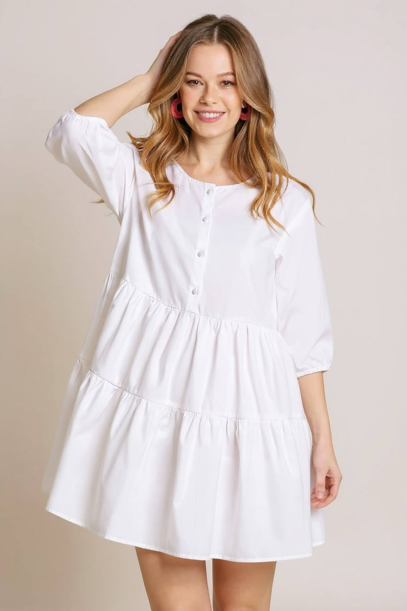 PURE CHARM BABYDOLL MINI DRESS