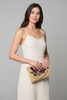 Layered paper straw envelope clutch close up