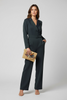 Animal crystal brooch layered straw clutch
