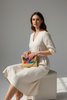 Colorful feather straw crossbody clutch