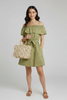 Rattani multi circle tote side view
