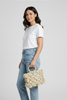 Circle detail woven tote bag
