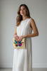 Ocean Mirage Hand Designed Layered Straw Envelope Clutch / Crossbody Purse