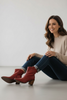 Rodeo Ruby paneled cowboy boots