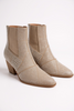 Faux suede studded Chelsea boot styled