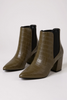 Croc embossed ankle boot styled