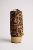 Leopard print pointy toe ankle boot
