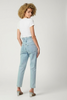 Light blue paperbag denim jeans by Mandalay and Company