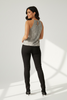 Plisse halter neckline close up
