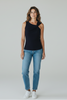 Dark blue twist neck tank top
