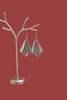 Kashi fan earrings in antique silver side view