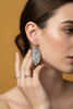 Kashi silver feather earrings side view