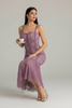 Mauve mermaid lace midi dress