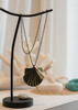 Antique silver and black scallop shell necklace