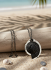 Antique silver nautilus shell necklace