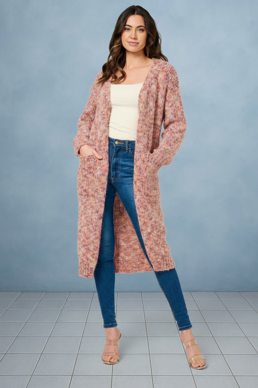 Confetti Clouds Front Pocket Cardi