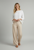 Editor tie cuff blouse side view