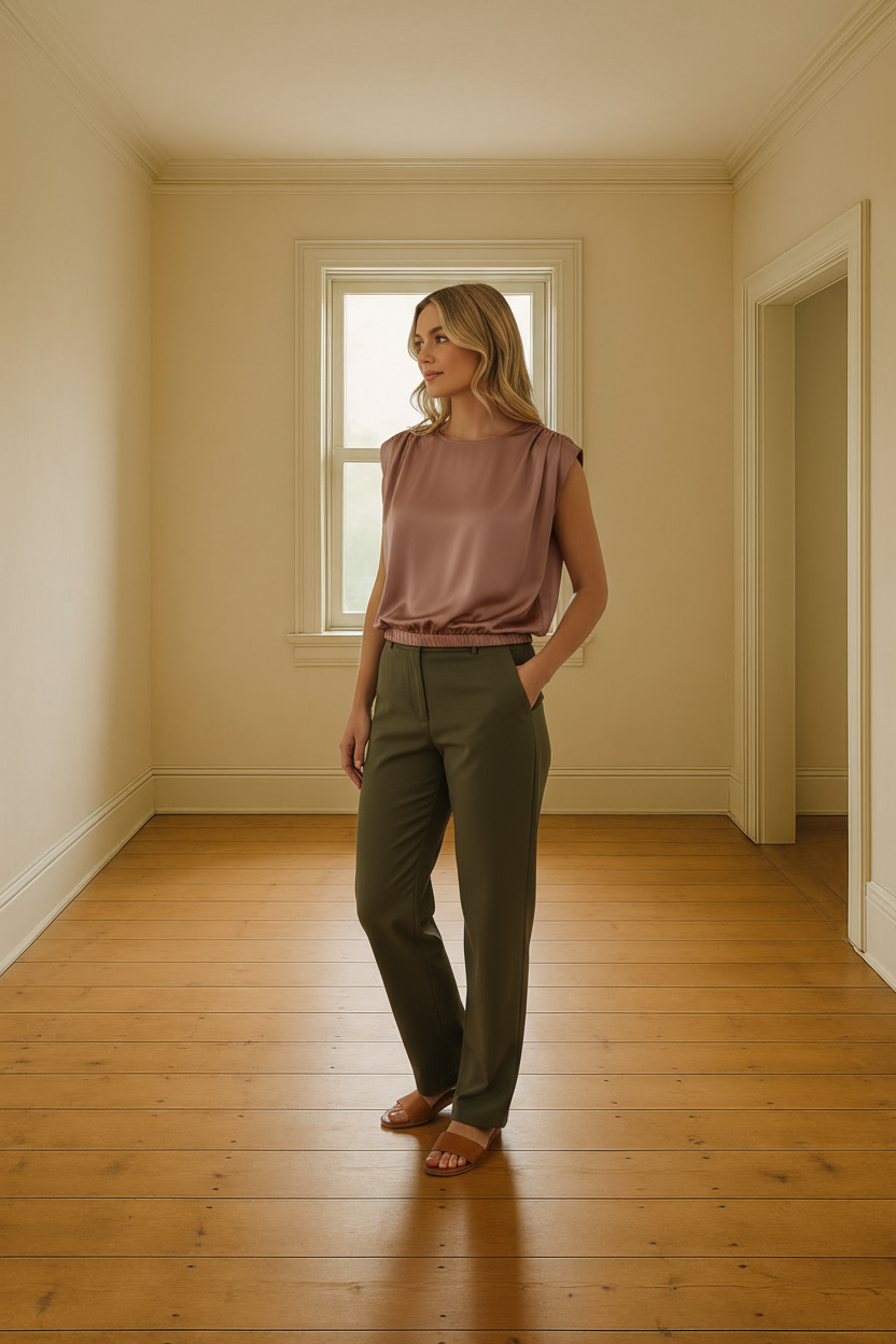 Soft Serenade Mocha Blouse