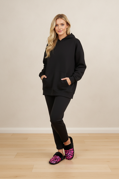 Zebra Faux Fur Sequin Slippers