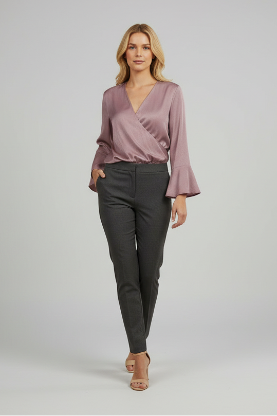 Mystic Mauve Petal Drift Blouse