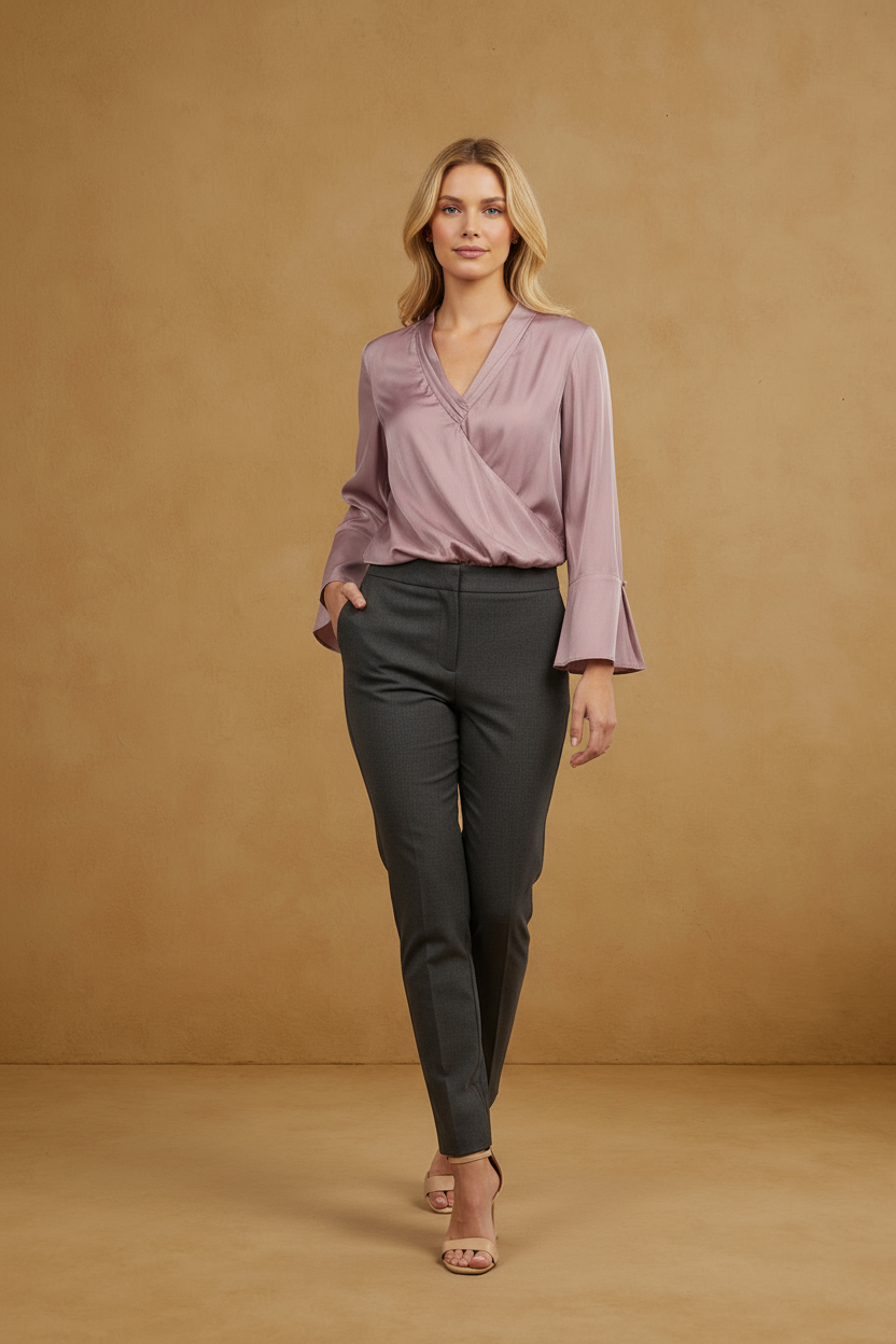 Mystic Mauve Petal Drift Blouse