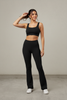 Square neck sports bra set in polyamide, workout styling