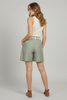 Light olive Bermuda shorts with pocket detail