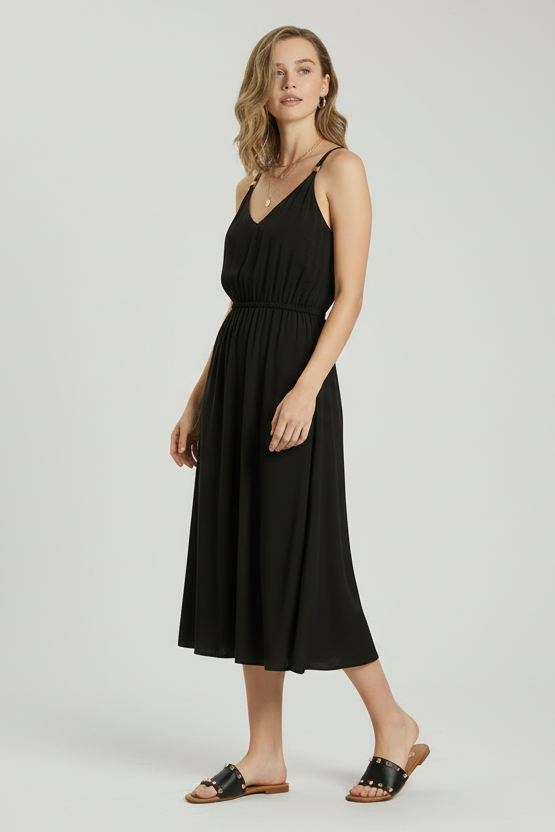 STELLA STUD BLACK & GOLD CROCODILE SOLE SLIPPERS