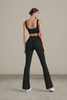 High-waist flare legging activewear set, casual day look
