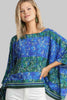 Kimono with botanica print and boat neckline