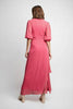 Ruffle wrap maxi dress with cinched waist