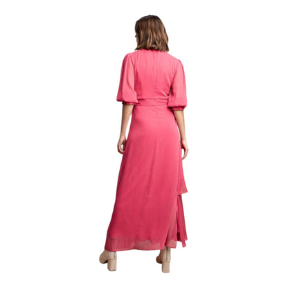 Waist Tie Faux Wrap MaxI Dress