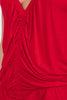 Bodycon V-neck ruched midi dress by Mandalay and Company