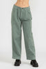 Pleated mid-rise wide leg pants