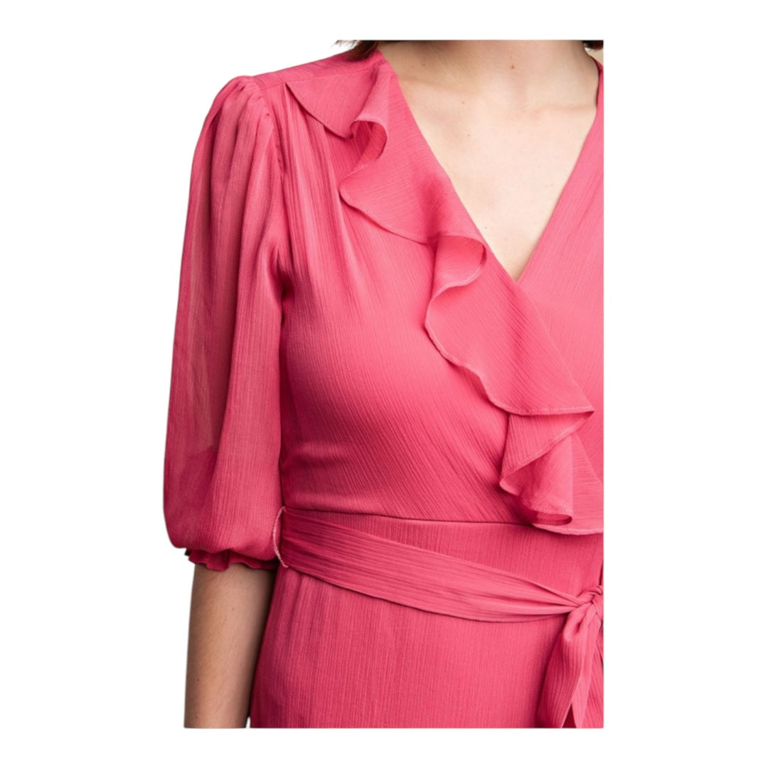 Waist Tie Faux Wrap MaxI Dress