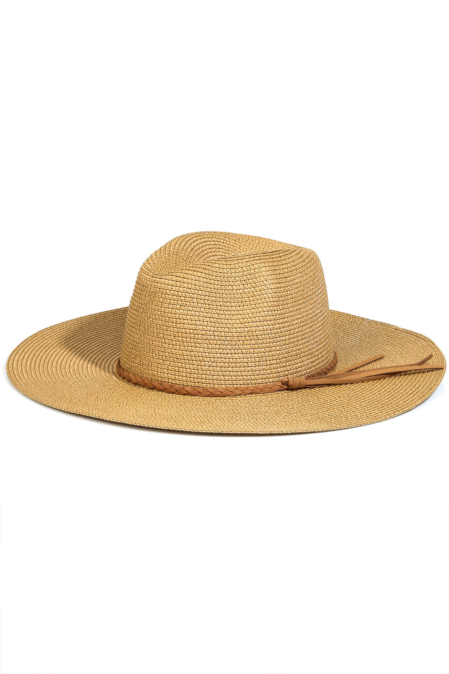 Braided Rope Strap Floppy Brim Sun Hat