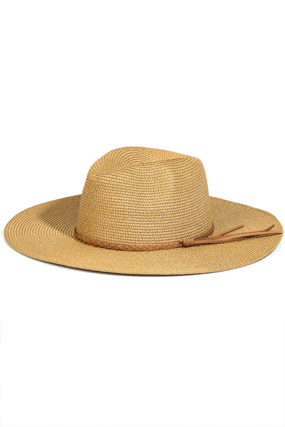 Braided Rope Strap Floppy Brim Sun Hat